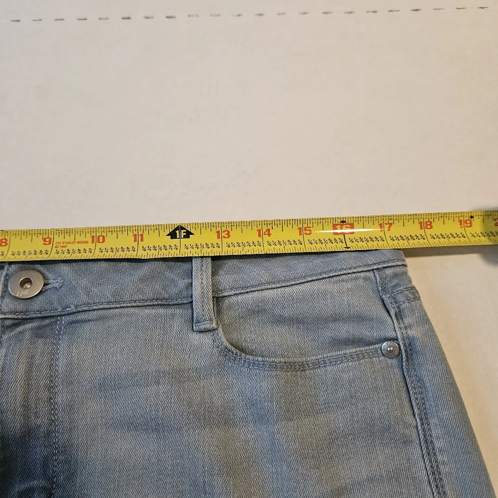 J Jill Authentic Fit crop light stone wash, frayed hem, straight leg, size 12 - Picture 8 of 15